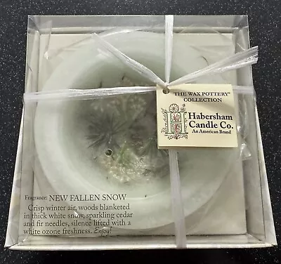Habersham Candle Co. New  Fallen Snow Wax Pottery Vessel An America Co. Enjoy! • $38