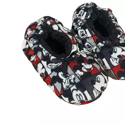 Disney Mickey Mouse Slip On Warm Slippers Women SZ 5/6 • $20