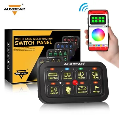 $299.89 • Buy AUXBEAM 8-Gang AR-800 Multifunction RGB Switch Panel With Bluetooth Controlled