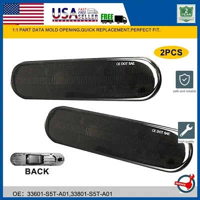 2x Smoke Bumper Side Marker Light For 2002~2005 Honda Civic Si EP3 Hatchback 3DR • $15.48