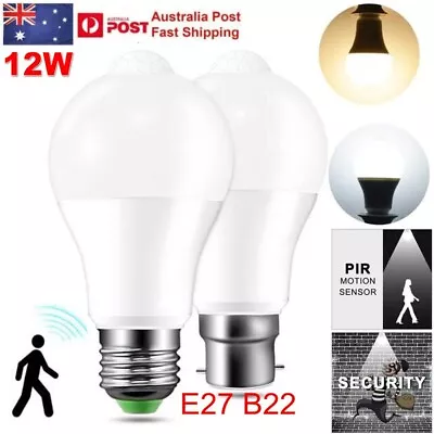 E27 B22 PIR Motion Sensor LED Bulb Automatic ON/OFF Energy Saving Globe Lights • $14.99