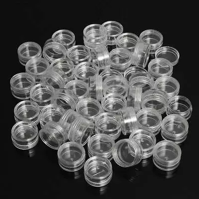 Clear Small 5g Grams/mL Plastic Jars For Cosmetic Sample Container Pot Cream • $4.98