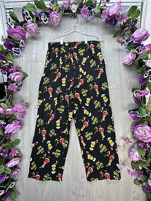Grinch Pajama Pants Size Medium (32-34” Waist) DR. Seuss Black Men Adult • $14.99