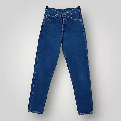 Carhartt B17 DST Men's Denim Blue Jeans 30X34 Leather Patch • $25.95