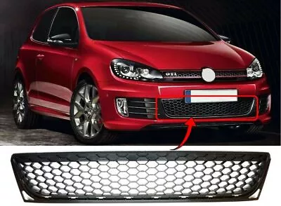 VW Golf MK6 GTI GTD 2008-2014 Front Bumper Grille Centre Mat Black Not For GT • $29.16