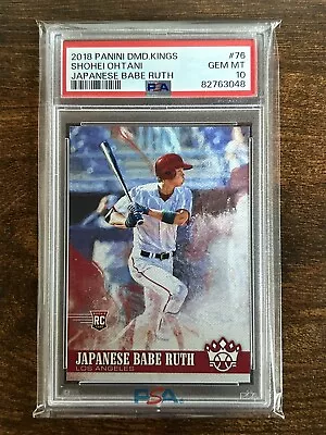 2018 Diamond Kings Shohei Ohtani Japanese Babe Ruth SP Rookie RC #76 PSA 10 • $84.99