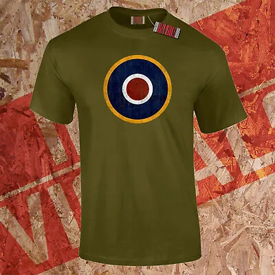 RAF Roundel T-Shirt WW2 Spitfire Target Royal Air Force Fathers Day Hoodie Sweat • £12.95