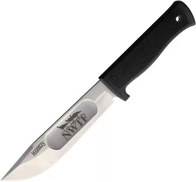Marbles Modern Ideal Black Rubber Stainless Steel Blade Fixed Knife - MR391 • $23.76