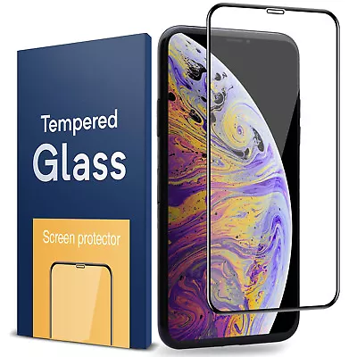 IPhone 11 Pro Max XS Max 8+ Tempered Glass Screen Protector Guard 5D Full Cover • $8.54