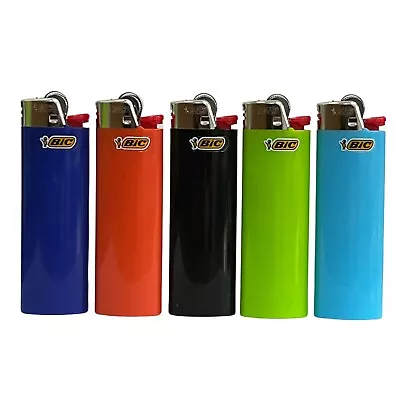 5 Genuine BIC Maxi Lighters Assorted Colours Pocket Size Summer BBQ Candles • £5.49