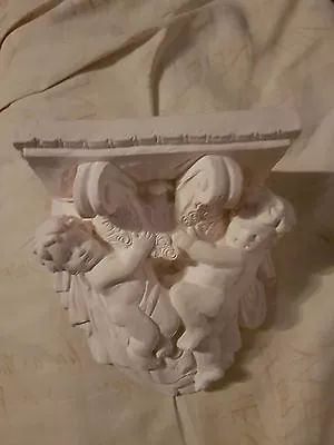 £19 • Buy 2 Architectural Ornate Plaster Cherub Corbel Bracket Shelf Wall Decor Plaques
