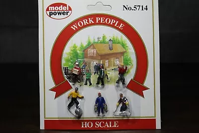 NOS Work Crew Landscape Construction 5701 Model Power Figure Set HO People • $8