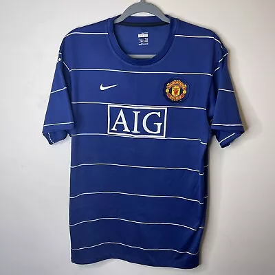 MANCHESTER UNITED 2007-08 TRAINING FOOTBALL JERSEY NIKE 287626-435 MEN Sz L • $70