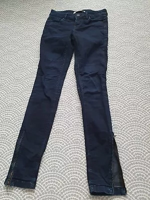 Zara Indigo Skinny Jeans Size 36 / 8 / S With Zipped Ankles • £3