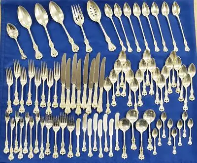 $2451 • Buy Towle Old Colonial Sterling Silver 7pc Flatware 8 Place 82 Pc Set Extras
