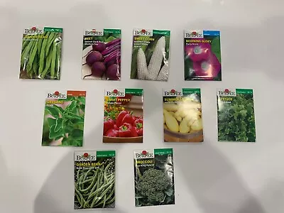 Garden Seeds Lot Of 10 Packs Of Burpee Dated 2023 Pepper Beans Beet Lettuce • $8