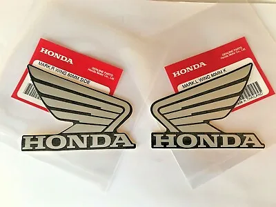 Honda GENUINE Wing Fuel Tank Decal Wings Sticker 80mm SILVER + BLACK *UK STOCK* • £8.85