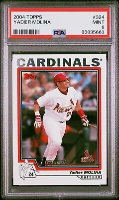 2004 Topps #324 Yadier Molina - PSA 9 • $59