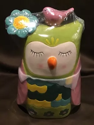 Adoable 2012 Sweet Garden Owl Cookie Jar Sealed • $20