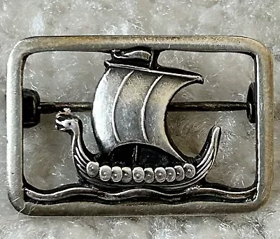  Silver Brooch By Carl Ove Frydensberg Denmark Sterling Silver Viking Ship Boat • $75.76