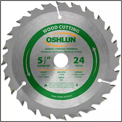 OSHLUN SBW-055024 - 5-1/2  X 24T General Purpose Circular Saw Blade • $14.99