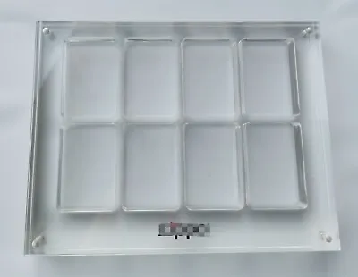 8 Grids Crystal Acrylic Magnetic Display Frame Case For Zippo Regular Or Sticker • $118.01