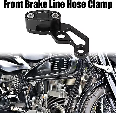 BLACK Front Brake Line Hose Clamp Oil Pipe Line Clamps Motorcycle ATV Dirt Bikes • $8.99