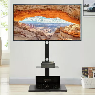 Heavy Duty Floor TV Stand With Mount 2 Shelves For 32 - 65 Inch For Samsung LG • £58.92