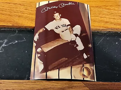 Vintage Ny Yankees Mickey Mantle Promo Postcard For His Restaurant Hof Baseball • $12