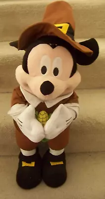 Disney Mickey Mouse Thanksgiving Pilgrim 25  Figure   Porch Greeter   Fall Decor • $65