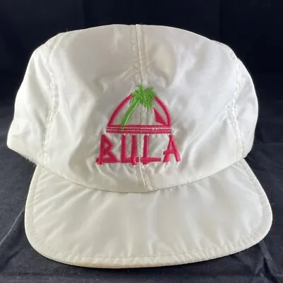 Vintage Bula Palm Tree Hat Cap YACHT CLUB Nylon Sailing Neon 80s 90s • $44.99