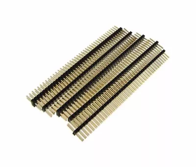 2x40 Dual Row 1.27mm Straight Male Pin Header - Pack Of 5 • $2.95