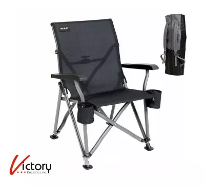 NIOB Mac Sports Heavy Duty Camping Chair And Travel Bag | Black - 1654521 • $95