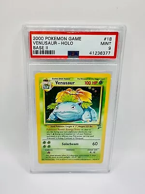2000 Pokémon Base Set 2 #18 Venusaur Holo PSA 9 • $129.99