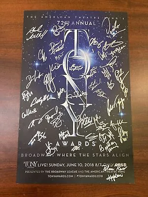 $202.50 • Buy 72nd Annual TONY AWARDS Signed AUTOGRAPHED Broadway WINDOW CARD Poster JUNE 2018