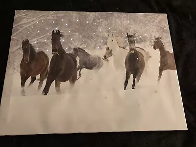 Canvas Horses Picture  - Lights Up • £5