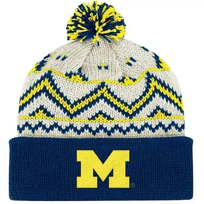 Michigan Wolverines Cuffed Knit Beanie Hat Heather Sweater Winter Ski Cap NWT • $13.99