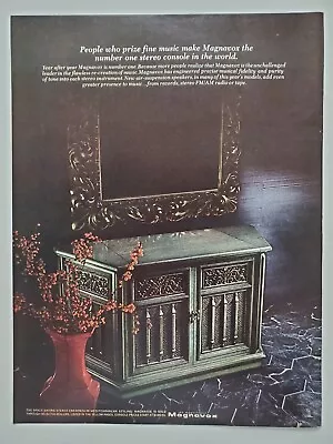 Magnavox Stereo Console Mediterranean Style Credenza 1969 Vintage Print Ad • $9.99