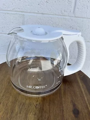 Mr. Coffee 12 Cup Replacement Glass Carafe White /Clear Coffee Pot BVMC-SJX33GT • $9.99