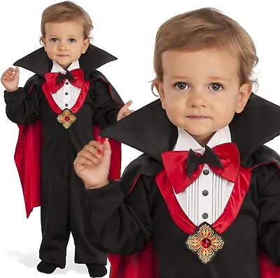 Boys Kids Toddler Vampire Dapper Dracula Halloween Fancy Dress Costume 1-3 • £14.78