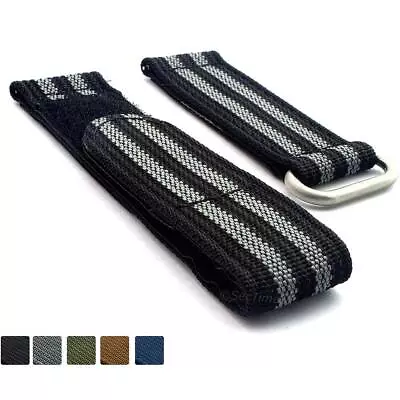 Quick Release Ribbed Nylon Hook & Loop Watch Strap Band 18 19 20 21 22 24 TP MM • £19.95