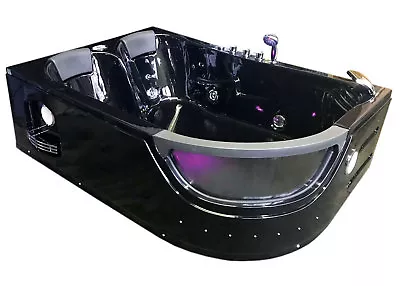 Whirlpool Bathtub Hydrotherapy Black Hot Tub Double Pump PEGASO 2 Two Persons • $3199