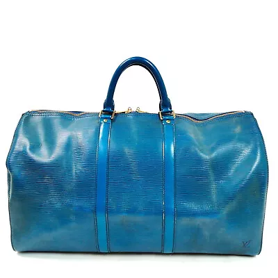 Louis Vuitton LV Boston Bag  Keepall 50 Blue Epi 1184915 • $50