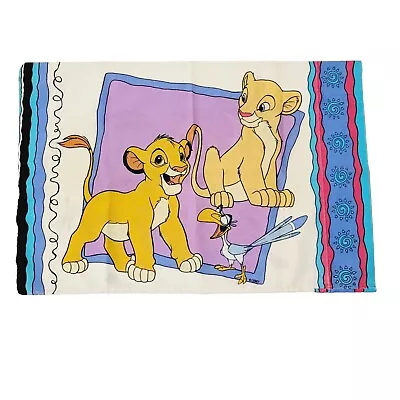 Vtg Lion King 1994 Pillowcase Walt Disney Simba Nala Timon Pumba Double Sided • $8.09
