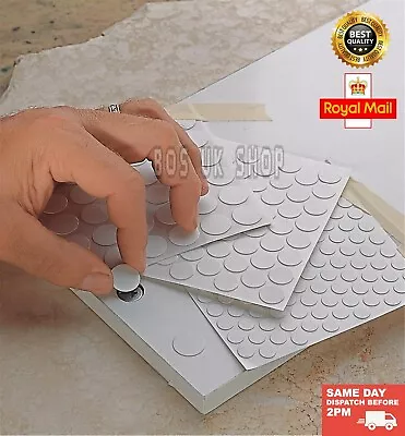 £4.99 • Buy PVC Screw Cap Self-Adhesive Cover Screw Nail Holes Sticker 12mm/21mm White Decor