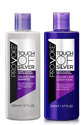 Provoke Touch Of Silver Colour Care Shampoo & Conditioner Set 200ml • £7.99