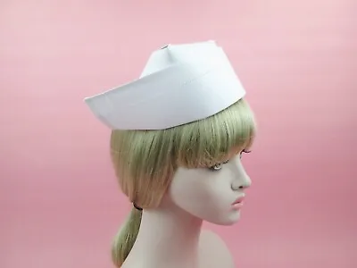 Nurse Hat Vintage Traditional White Nurse's Cap Sister's Scrub Hem-stitched New • $19.99