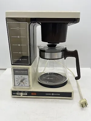 Vintage General Electric GE Brew Starter 10Cp AutoDrip Coffee Maker +Clock Works • $59.99