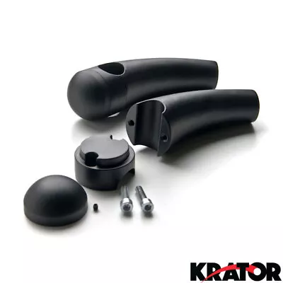 New Custom Black Pair 3.5  Motorcycle Pullback Risers Fit 1  Handlebar Universal • $34.99