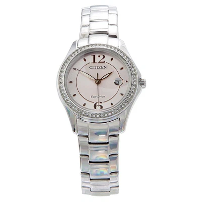 £76 • Buy Citizen Watch Ladies Eco Drive FE1140-86X Silver Silhouette Crystal Brand New